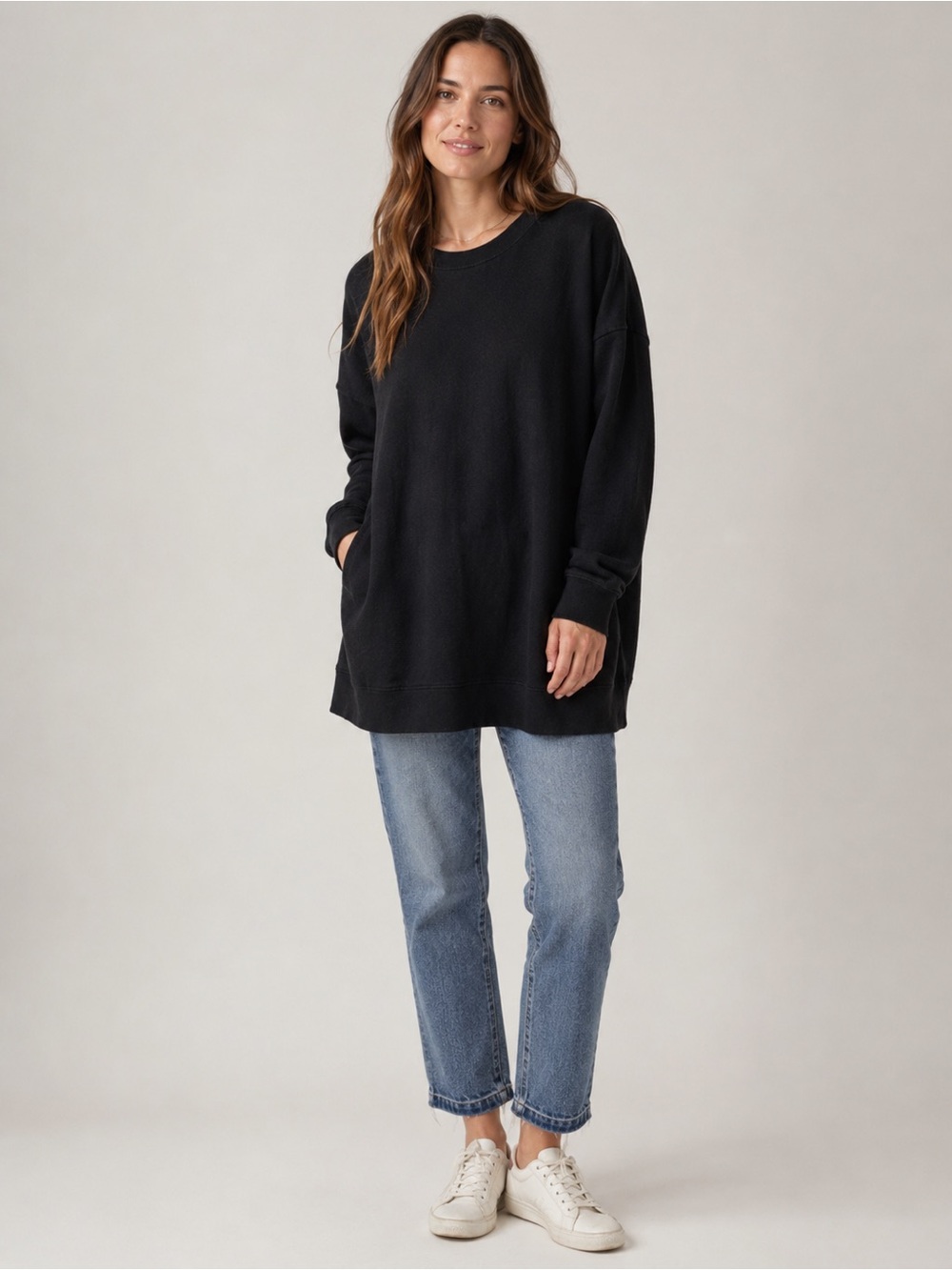 Little Liam by Kate Quinn Black Oversized Sweatshirt Tunic – Size Large